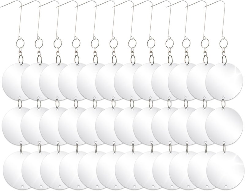 Offo Reflective Bird Scare Discs Set, 36 PCS Double-Sided Reflective Devices for Outside, Bird Reflectors to Keep Pigeon and Woodpecker Away from Garden or Yard, Porch, Outdoor - Image 1